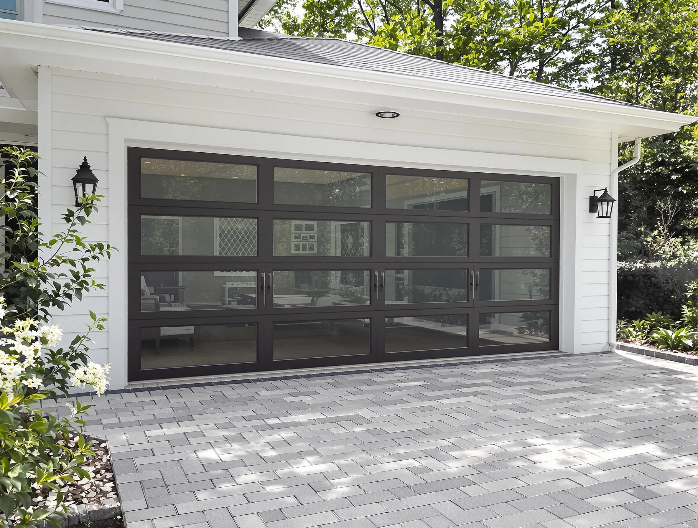 Warren Garage Door Repair design specialist presenting custom garage door options to Warren homeowner