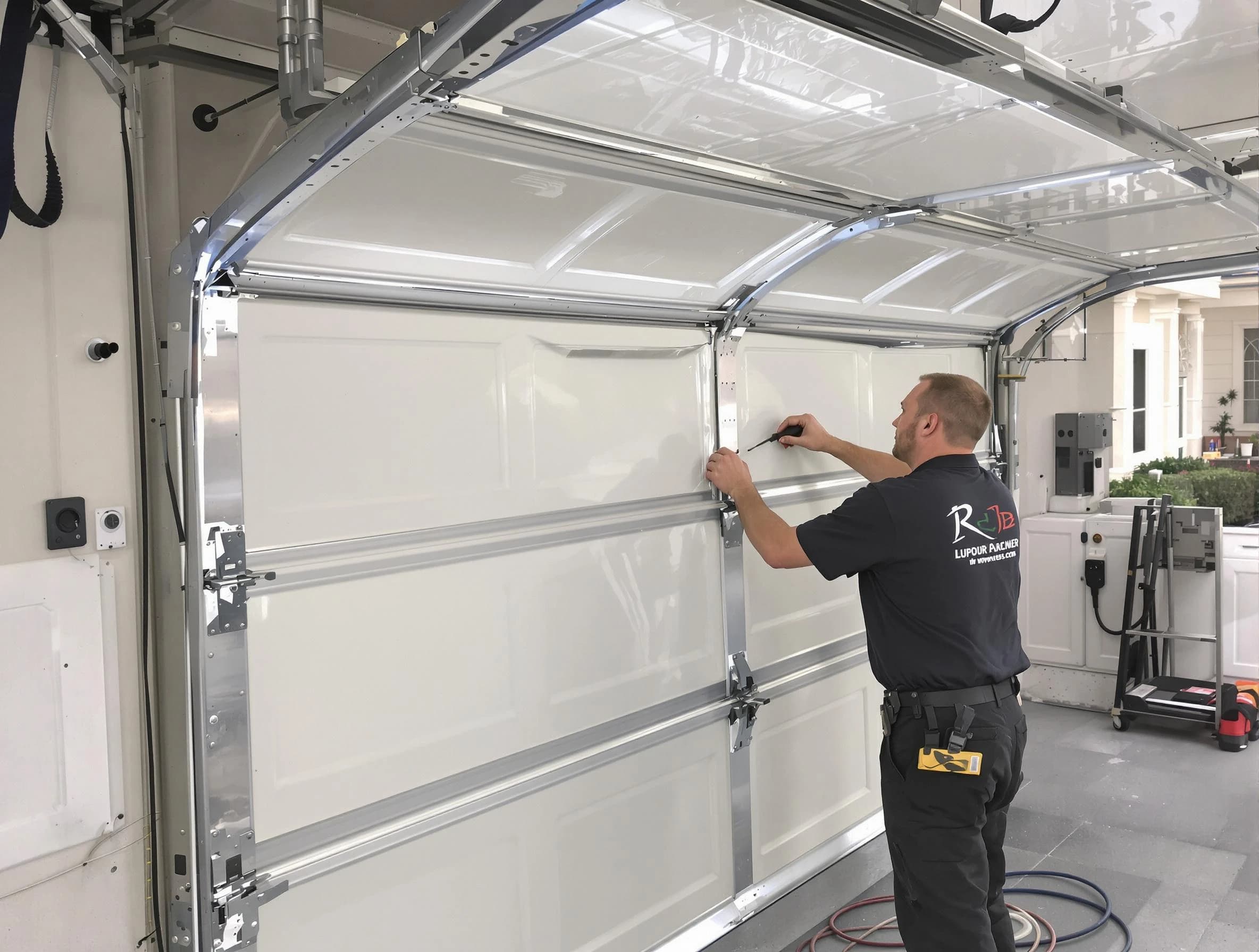 Warren Garage Door Repair professional performing panel repair in Warren