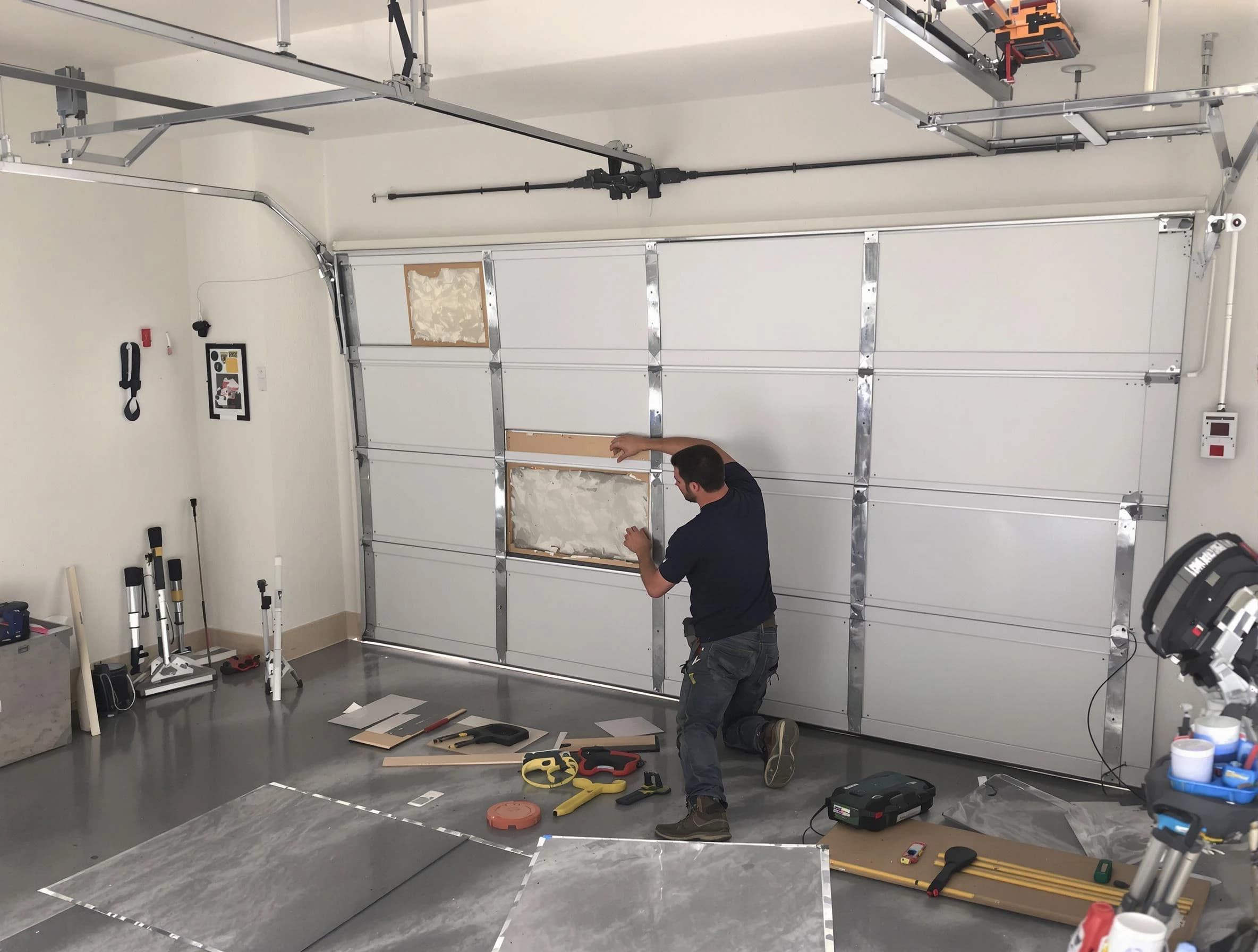 Garage Door Panel Repair in Warren