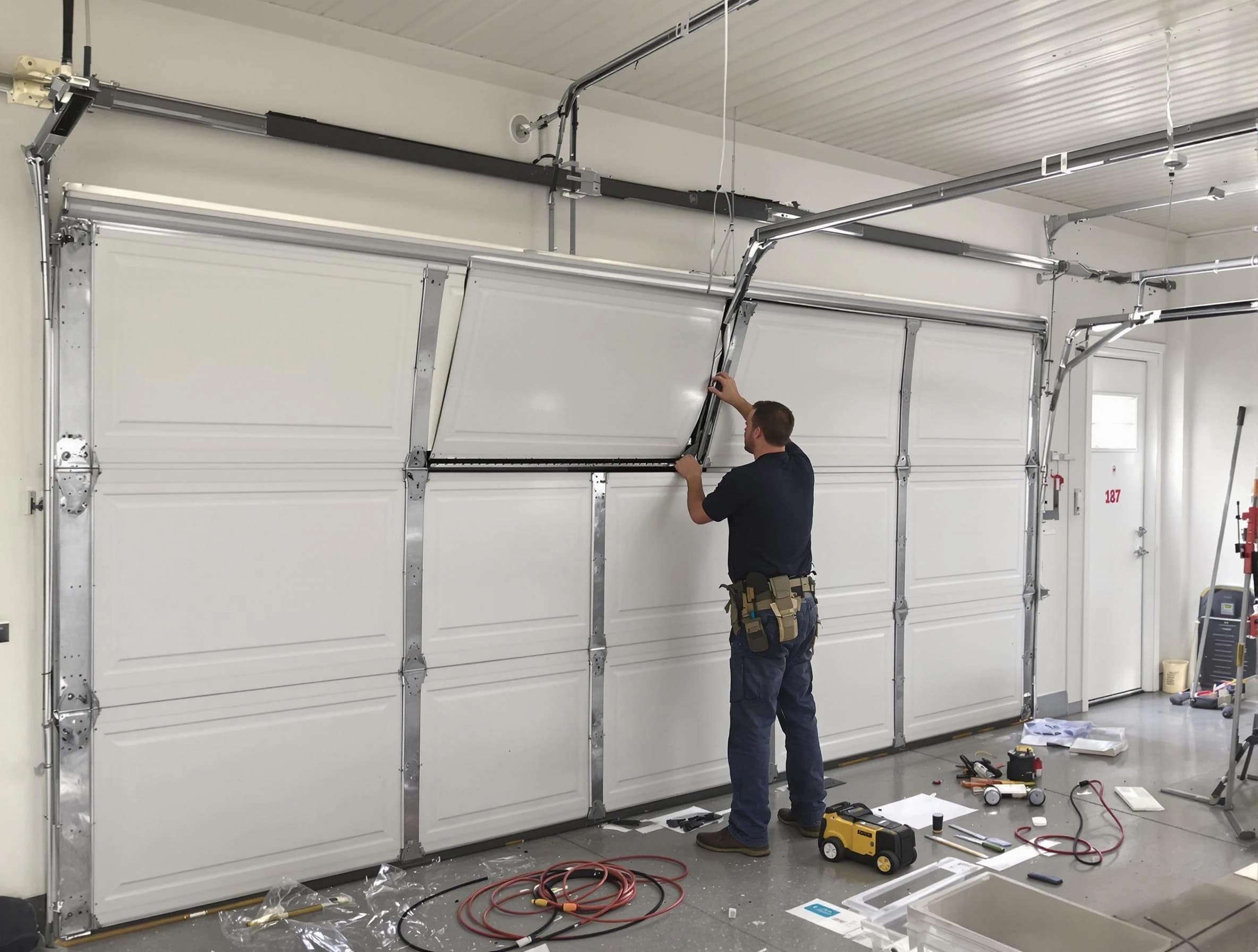 Garage Door Section Replacement in Warren